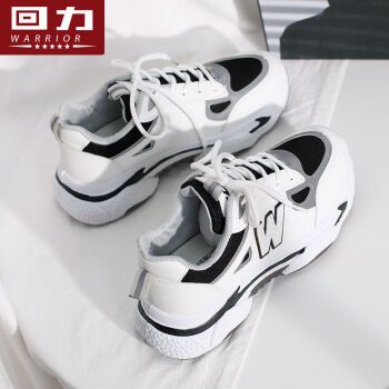 回力鞋子女2021新款老爹鞋女ins潮韩版百搭时尚鞋子ins学院风女白黑35