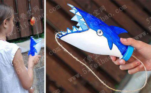 废弃的空塑料瓶diy大鱼吃小鱼游戏玩具