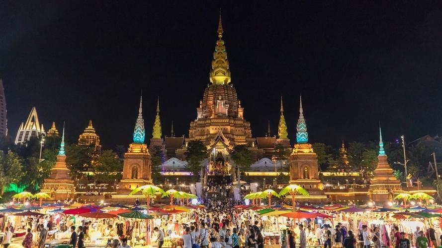 园景洪告庄西双景夜市西双版纳曼阁佛寺景洪勐泐大佛寺老姆登基督教堂