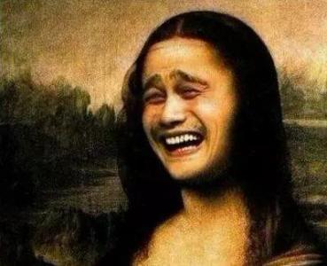 蒙娜丽莎表示并不想理你,并朝你做了一个姚明表情包.