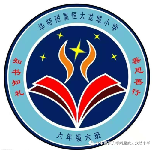六年级6班班徽设计素材一本书一双手和满天繁星