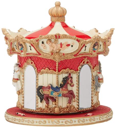 musicbox 王国旋转木马,带镜子 playing well known melody 装饰物品