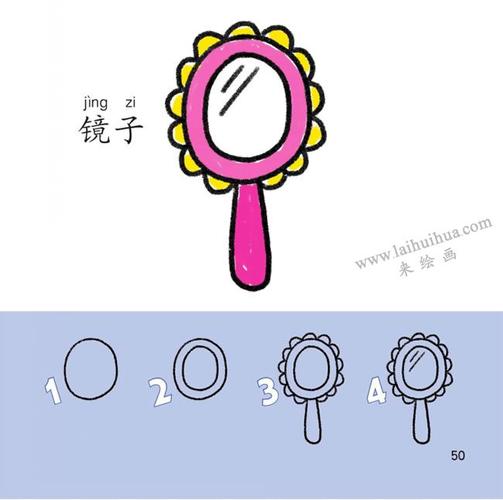 镜子幼儿简笔画法