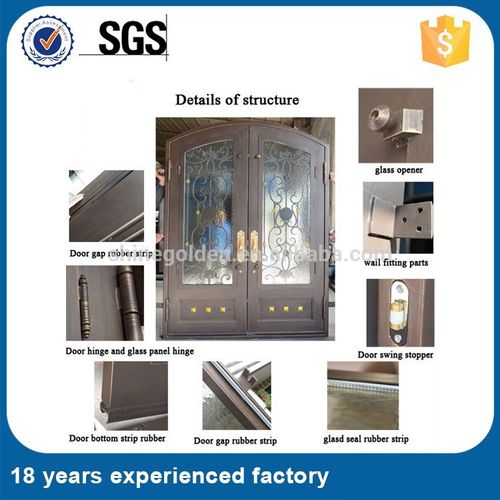 high quality decorate gate iron wrought door price