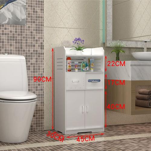苏宁好货浴室马桶边柜卫生间马桶置物架落地洗手间储物柜防水厕所收纳