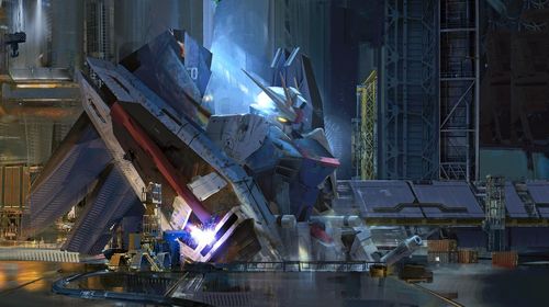 《wallpaper engine》自由高达整备中动态壁纸