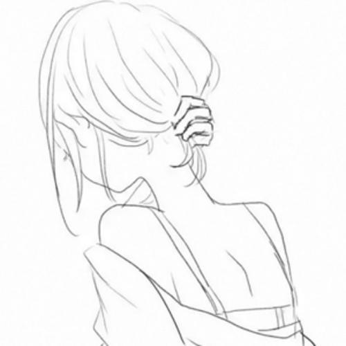 qq女生姐妹头像素描
