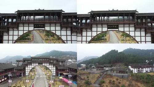 贵州息烽南山驿站航拍素材