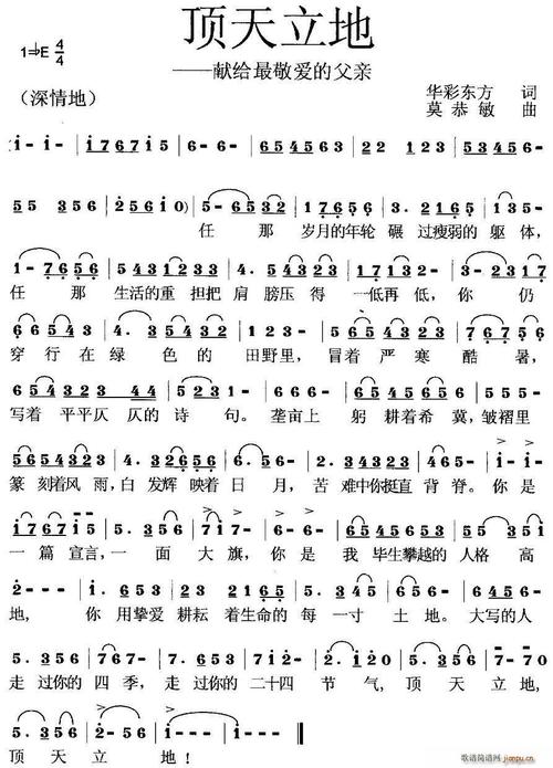 顶天立地(献给最亲爱的父亲)