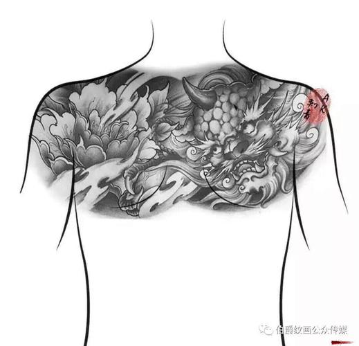 九素刺青纹身手稿第15期花胸手稿素材