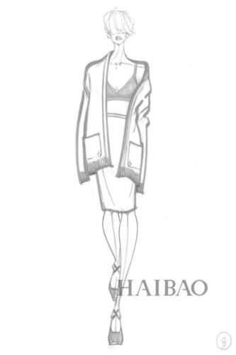 设计师的服装简笔画