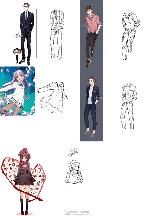 作业:在线学二次元日式插画漫画只动漫人物衣服绘制