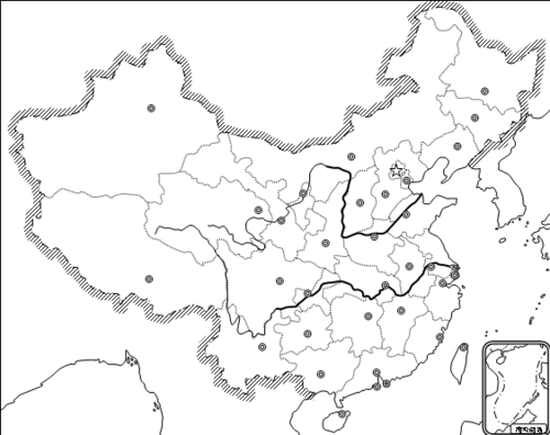 word版中国政区(省会)空白图