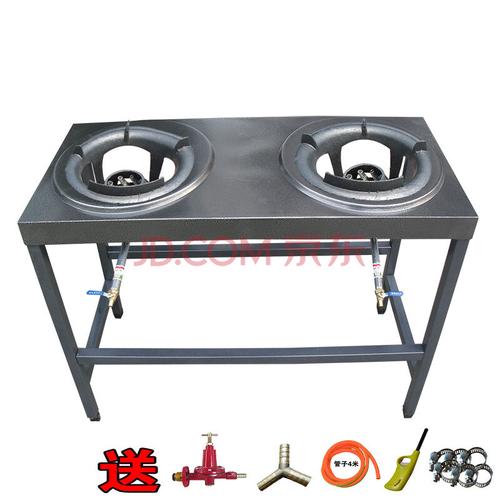 商用中高压猛火灶台双口架子液化气燃气灶饭店爆炒快速炉双煤气灶 双