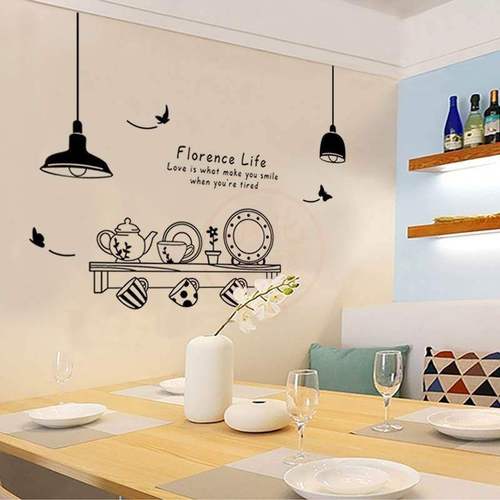 热销装饰壁挂壁纸_贴纸墙壁挂件餐桌家用背景墙壁纸中式装饰墙面文艺