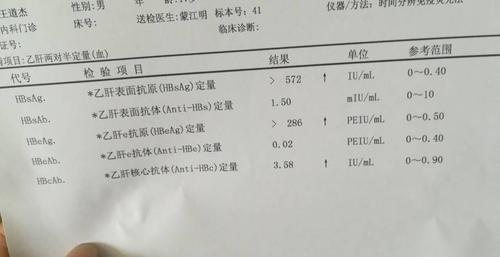 帮我看一下乙肝两对半的报告,谢谢