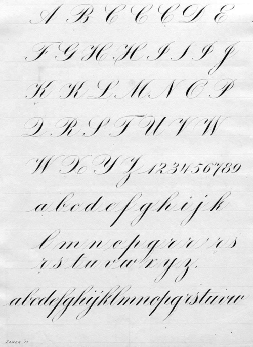 copperplate_铜版体_专业练习纸_字母表