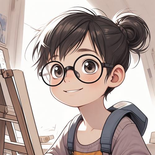 戴眼镜萌娃头像�萌化人心