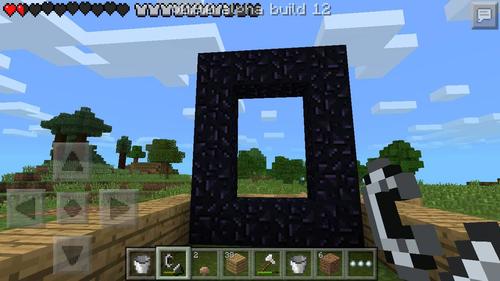 我的世界手机版,地狱门怎么点火