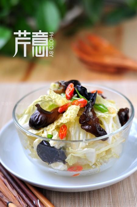 炝拌黑白菜(清肠排毒开胃菜)的做法步骤