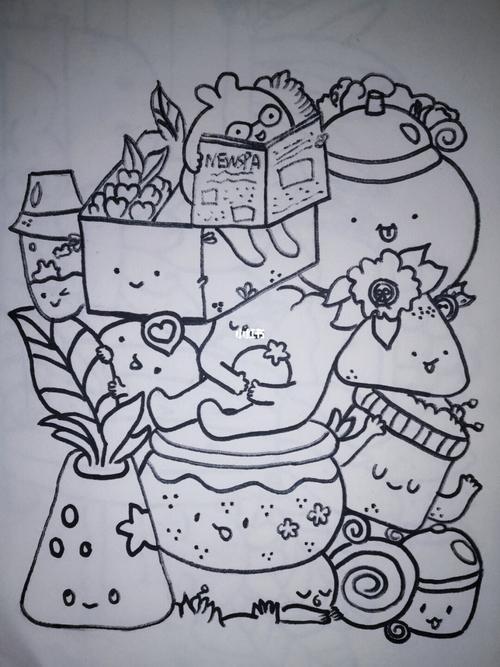 黑白画 重叠画 你最爱哪种_简笔画_文化_绘画