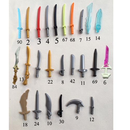 lego乐高人仔配件 柳叶刀 手持 龙刀 长刀 匕首 水晶刀 武器 长刀