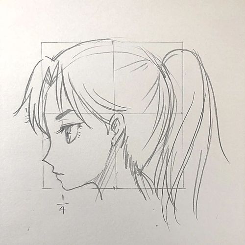 今天准备画个动漫女生的侧脸. 当然这种画法只是懒懒的片面之词.