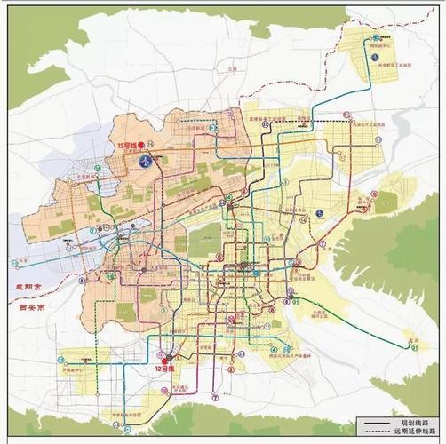 西安新规划地铁12号线 将连接机场和高铁西安南站