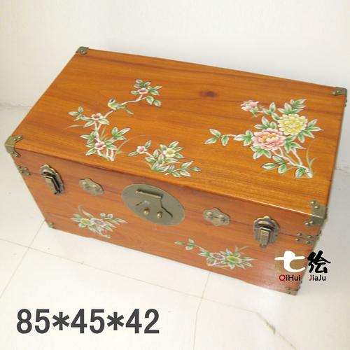 七绘家具 新古典中式 手绘彩绘 仿古木箱衣箱/置物箱