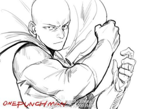 超人简笔画一拳