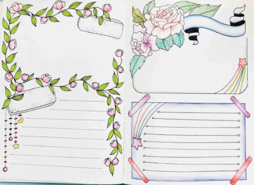 有关于大自然花边的手抄报 大自然手抄报