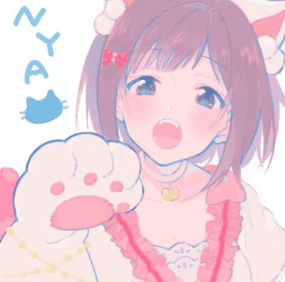 动漫女头可爱呆萌