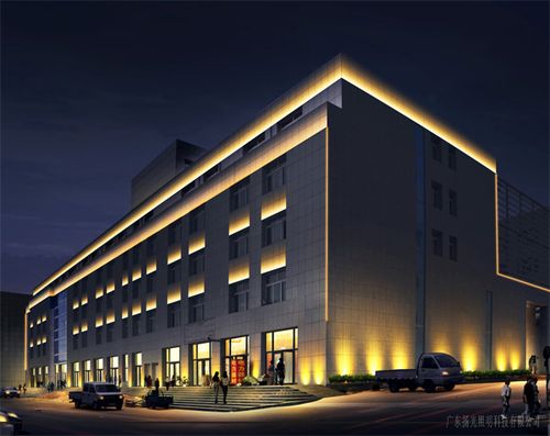 建筑楼体灯光效果图