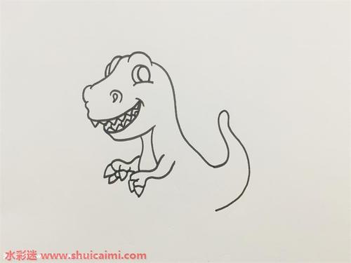 霸王龙的鼻孔,画霸王龙的时候要注意霸王龙的轮廓有些部分凸出来了