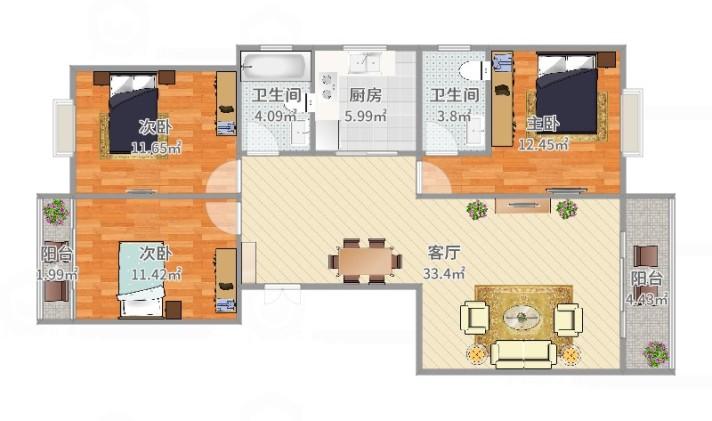 蒲京荣城三室两厅两卫诚意出售_渭南市蒲城县蒲京荣城