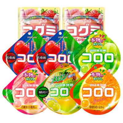 悠哈酷露露果汁软糖*6 乳酸菌果汁糖*2