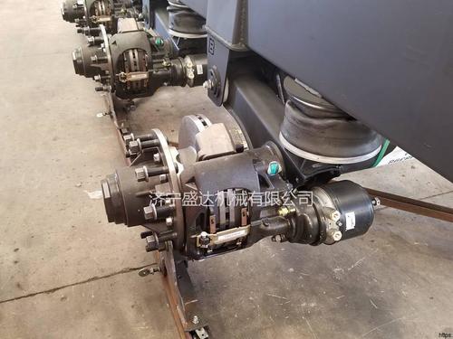 盛达德式美式半挂车悬挂钢板弹簧下盘件 空气弹簧悬架定做 半挂车专用