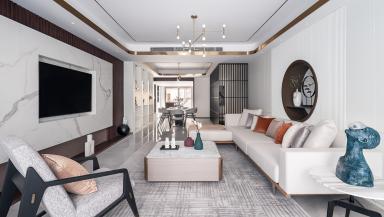 新中式风格201350平米装修案例