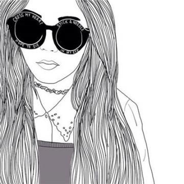 2020黑白简笔画素描女生头像 生活不止眼前的苟且