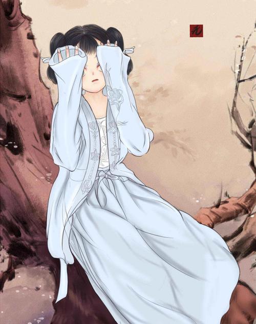 古风小女子线稿