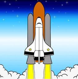 火箭快启发的时候简笔画