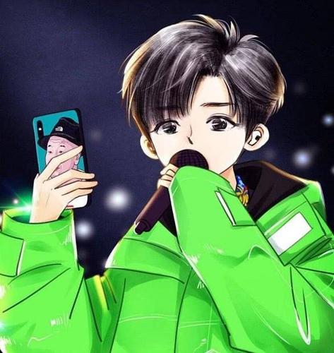 王源粉丝真有才,随手一张王源画像,就像是从漫画中走