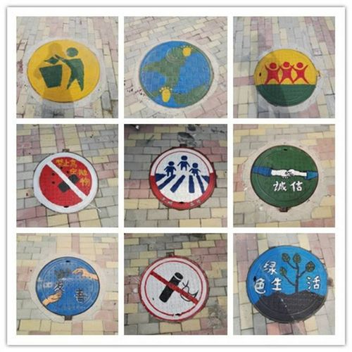 合肥七里塘社区90后党员创意涂鸦 让井盖变"景"盖
