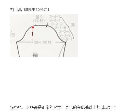 【转载】领,挂肩,袖山收针方法