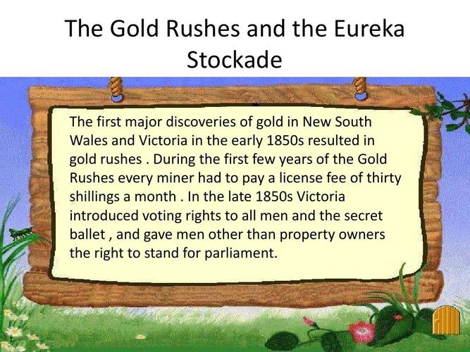 the gold rushes and the eureka stockadeppt