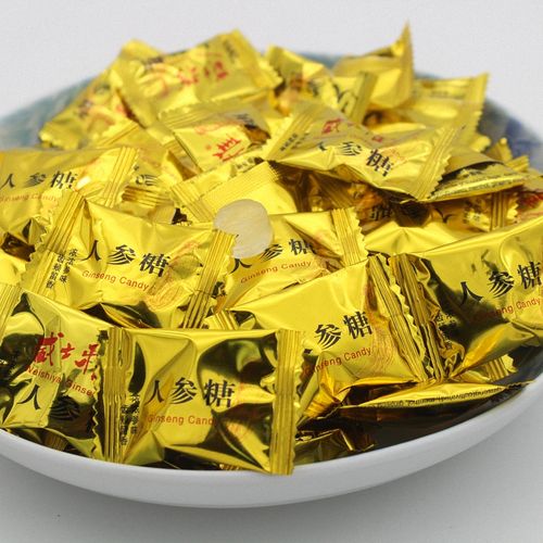 500g人参花旗参糖威士雅牌原粒糖果硬糖休闲零食糖果
