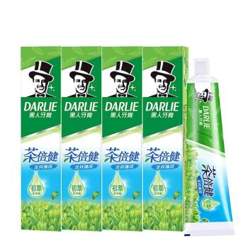 黑人茶倍健牙膏龙井绿茶清新口气含氟防蛀家庭装清洁牙龈 龙井薄荷90