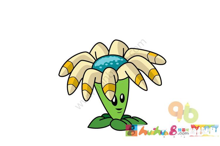 植物大战僵尸 各种植物道具简笔画图片大全怎么画简笔画教程_绘画吧