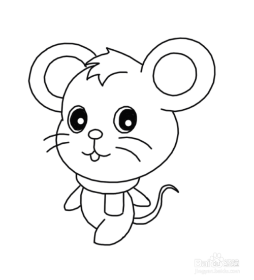幼儿卡通老鼠简笔画怎么画走路的老鼠简笔画坐着小老鼠简笔画可爱呆萌
