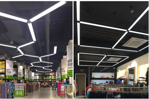 led长条灯办公室吊灯条形超亮舞蹈房超市造型线条长方形创意灯具